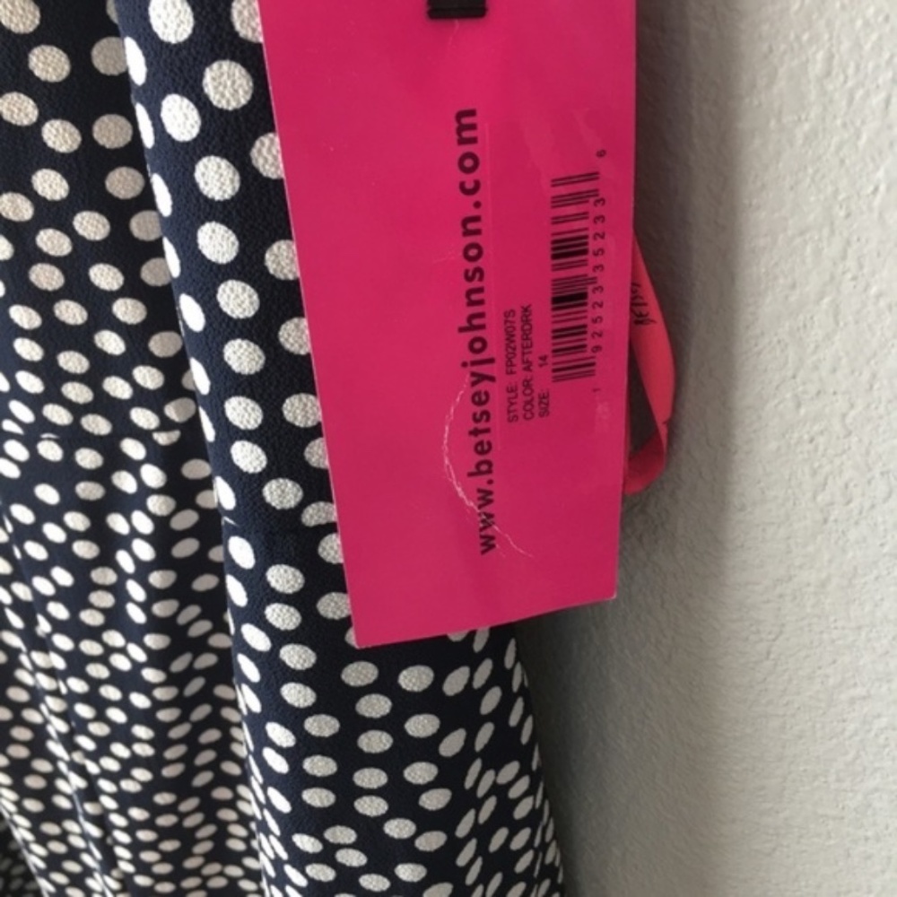 Betsey Johnson Polka Dot Jumpsuit Off Shoulder - Picture 8 of 8